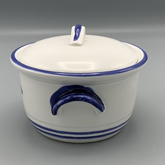 Vtg Country Blue International House Individual Pig Covered Dish w/Lid Farmcore - Picture 6 of 10